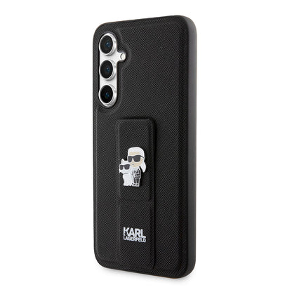 MagSafe tok Samsung Galaxy S23 FE S711-hez, Karl Lagerfeld, Saffiano Gripstand Karl & Choupette, Kék