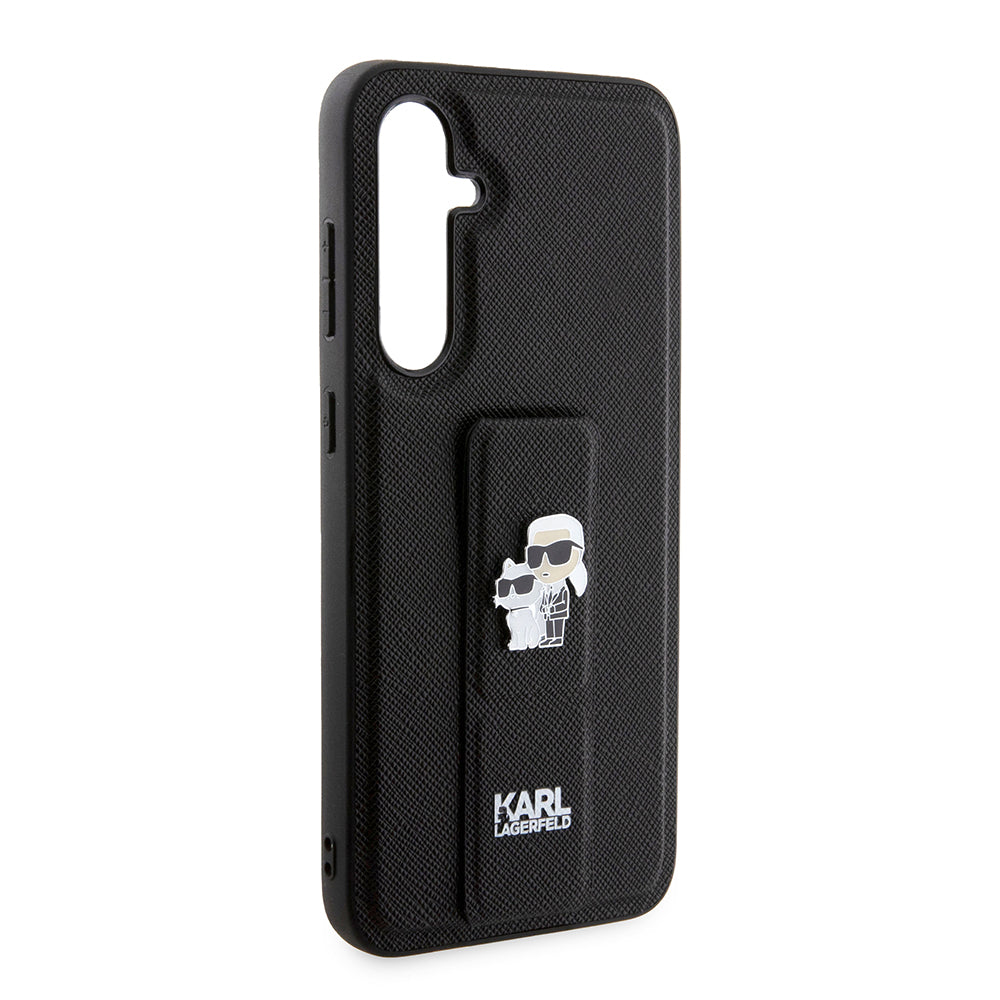 MagSafe tok Samsung Galaxy S23 FE S711-hez, Karl Lagerfeld, Saffiano Gripstand Karl & Choupette, Kék