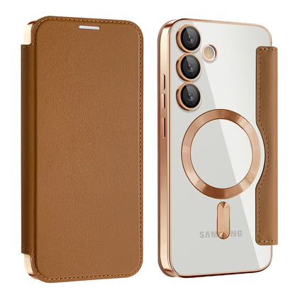 MagSafe tok Samsung Galaxy S23+ S916-hez, Techsuit, SmartMag Book, Barna