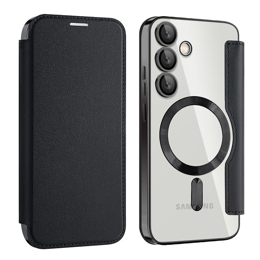 MagSafe tok Samsung Galaxy S23+ S916-hoz, Techsuit, SmartMag Book, Fekete