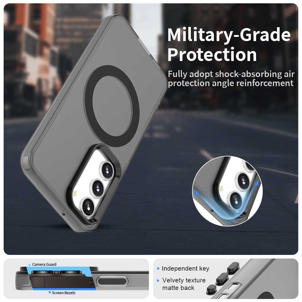 MagSafe tok Samsung Galaxy S23 S911-hez, Techsuit, CandyCase, Fekete