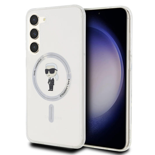 MagSafe tok Samsung Galaxy S24+ S926-hoz, Karl Lagerfeld, IML Ikonik Karl, Átlátszó