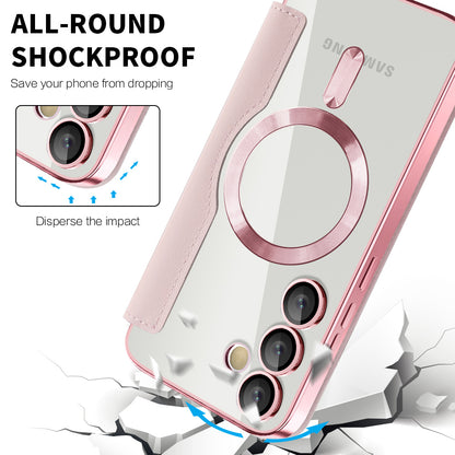 MagSafe Case for Samsung Galaxy S24+ S926, Techsuit, SmartMag Book, Pink