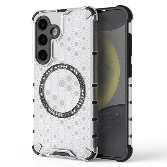 MagSafe tok Samsung Galaxy S24 S921-hez, Techsuit, HoneyComb Shield, Fehér