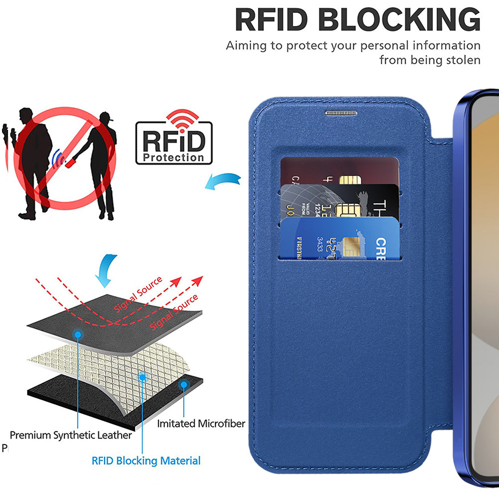 MagSafe Case for Samsung Galaxy S24 S921, Techsuit, SmartMag Book, Blue