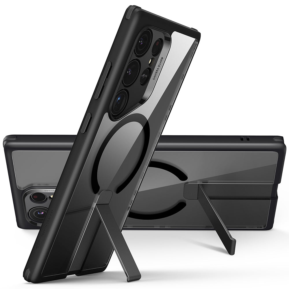 MagSafe tok Samsung Galaxy S24 Ultra S928-hez, ESR, Boost Flickstand, Átlátszó Fekete