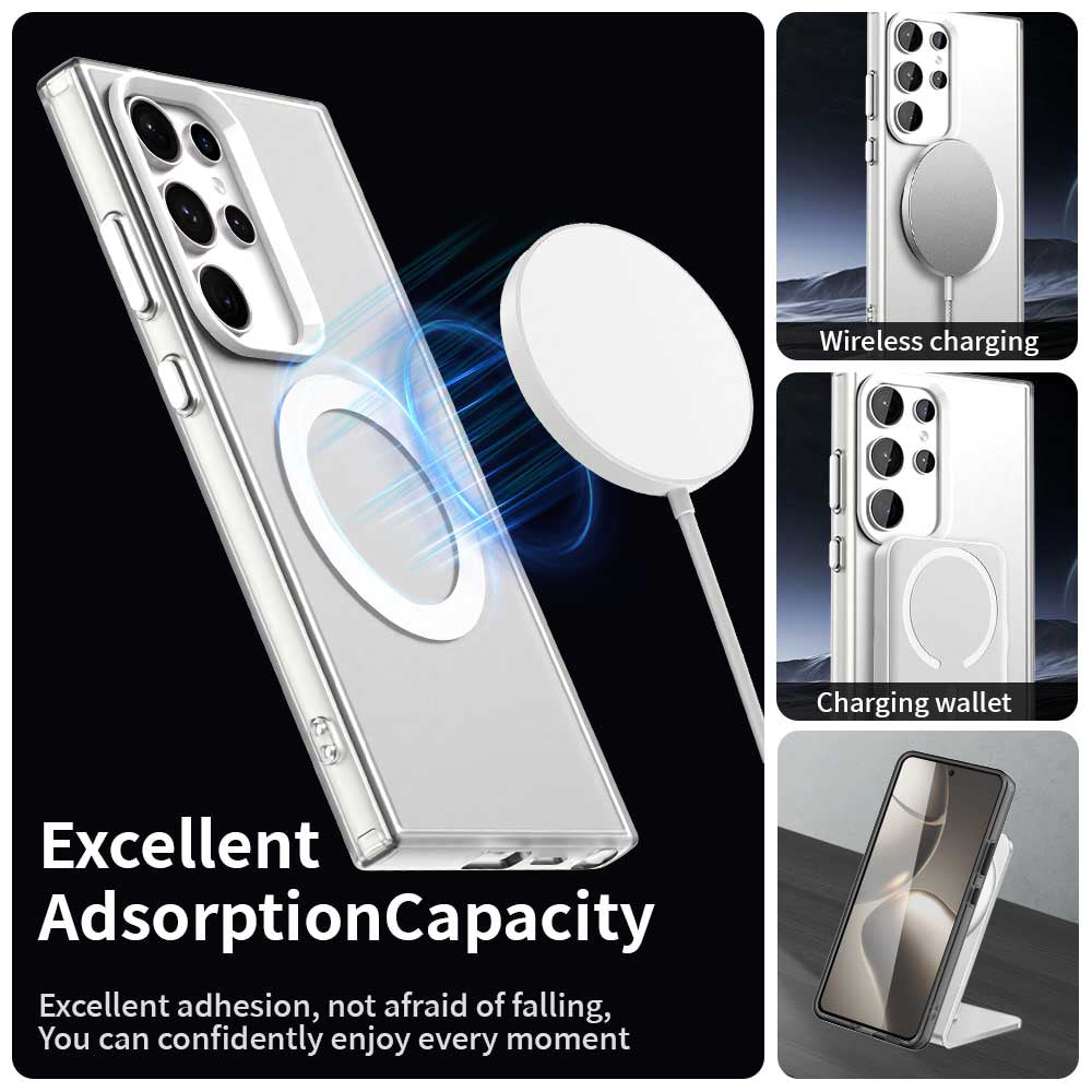 MagSafe Case for Samsung Galaxy S24 Ultra S928, Techsuit, CandyCase, White