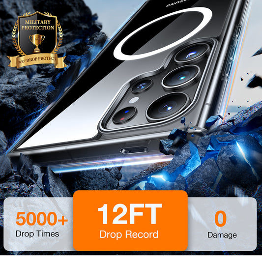 MagSafe tok Samsung Galaxy S24 Ultra S928-hoz, Torras, Diamond, Átlátszó