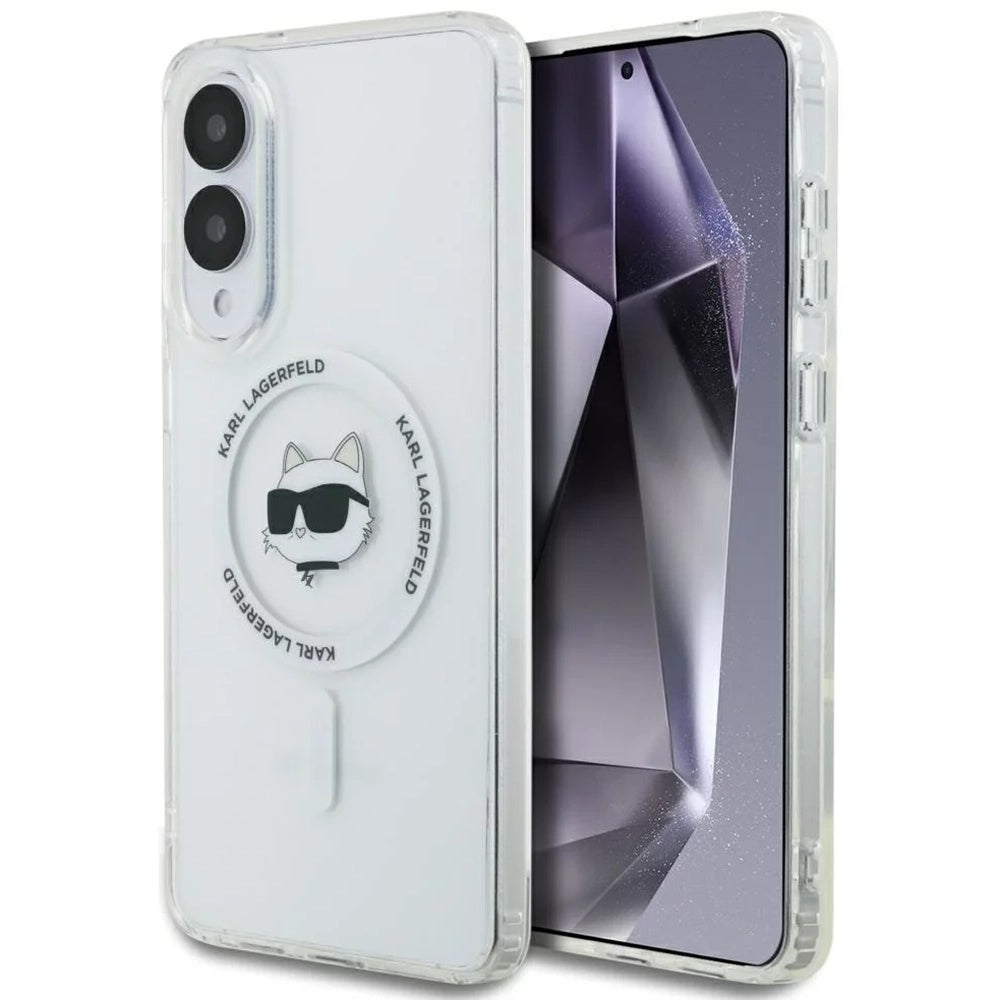 MagSafe tok Samsung Galaxy S25 Edge S937-hez, Karl Lagerfeld, IML Choupette's Head, Fehér