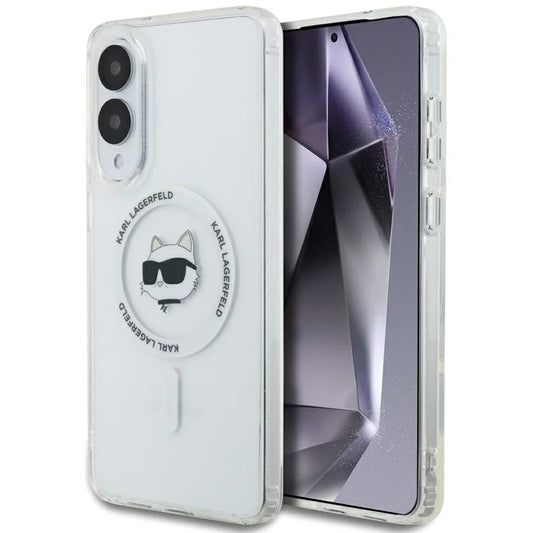 MagSafe tok Samsung Galaxy S25 Edge S937-hez, Karl Lagerfeld, IML Choupette's Head, Fehér