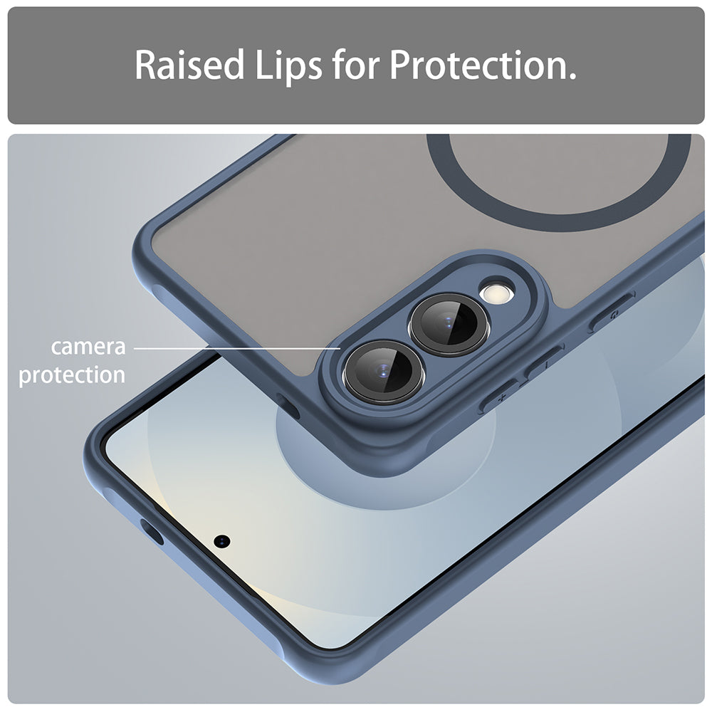 MagSafe tok Samsung Galaxy S25 Edge S937-hez, Techsuit, HaloFrost II, Tengerészkék