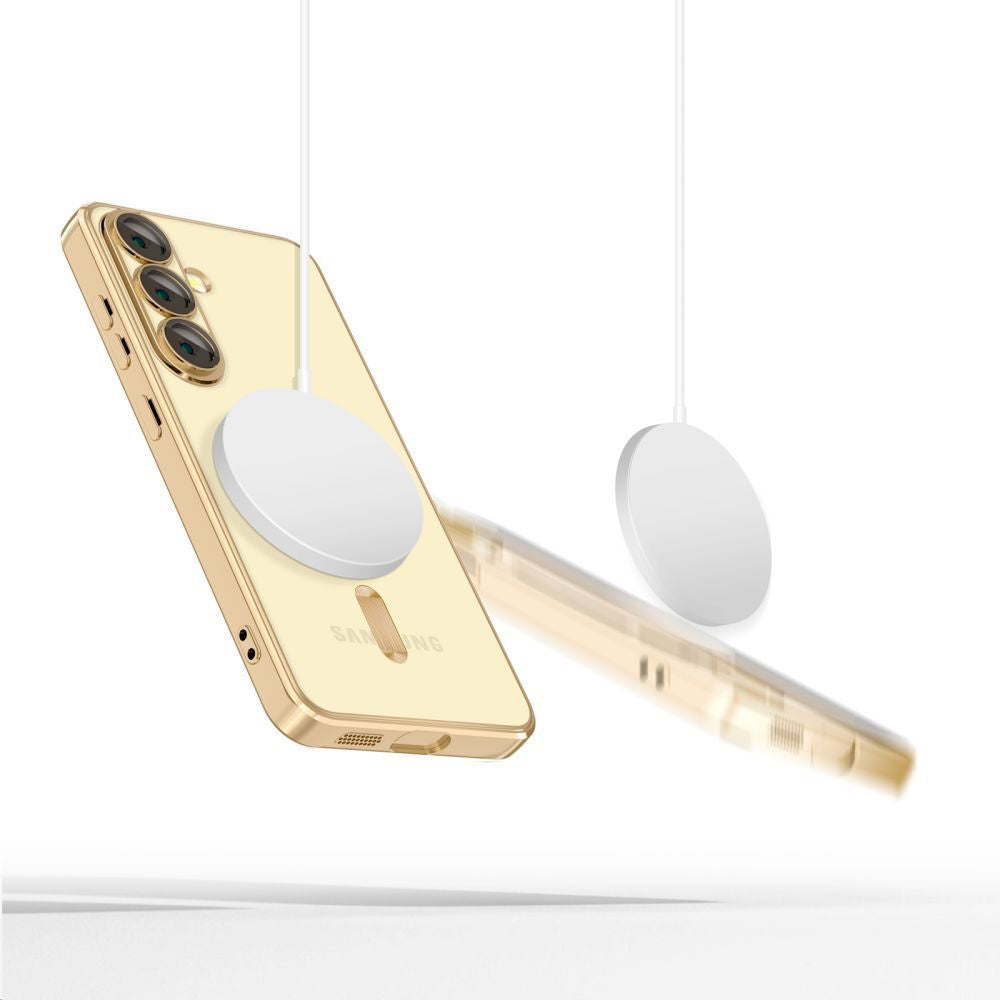 MagSafe tok Samsung Galaxy S25 Edge S937-hez, Techsuit, Luxury Crystal, Arany