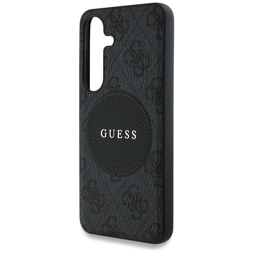 MagSafe tok Samsung Galaxy S25+ S936-hez, Guess, 4G Circle Classic Logo, Fekete