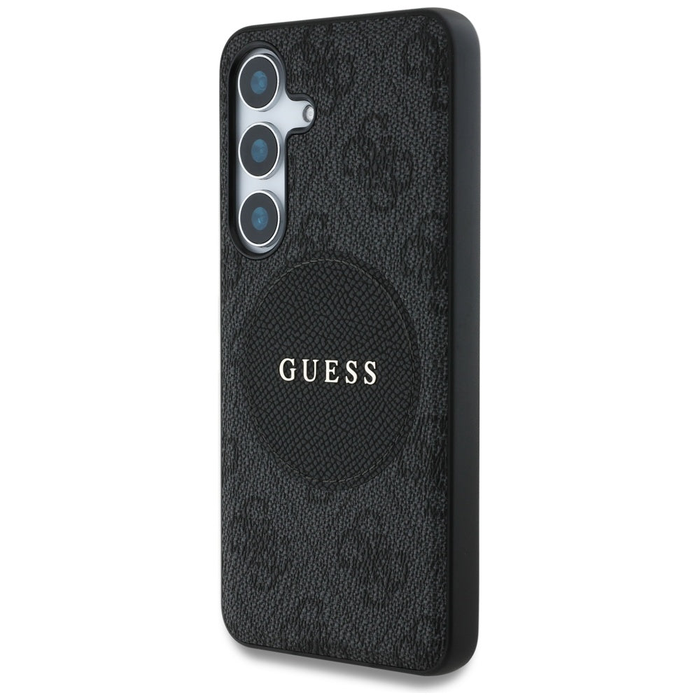 MagSafe tok Samsung Galaxy S25+ S936-hez, Guess, 4G Circle Classic Logo, Fekete