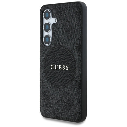 MagSafe tok Samsung Galaxy S25+ S936-hez, Guess, 4G Circle Classic Logo, Fekete