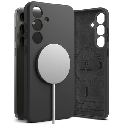 MagSafe tok Samsung Galaxy S25+ S936-hoz, Ringke, Szilikon, Fekete