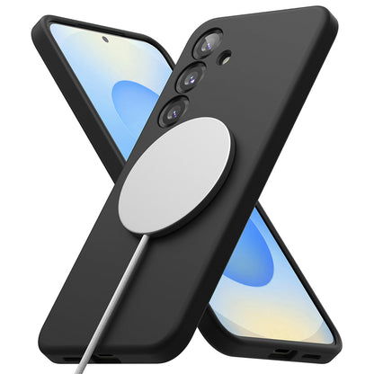 MagSafe tok Samsung Galaxy S25+ S936-hoz, Ringke, Szilikon, Fekete