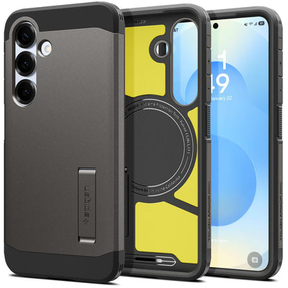 MagSafe tok Samsung Galaxy S25+ S936-hez, Spigen, Tough Armor, Szürke