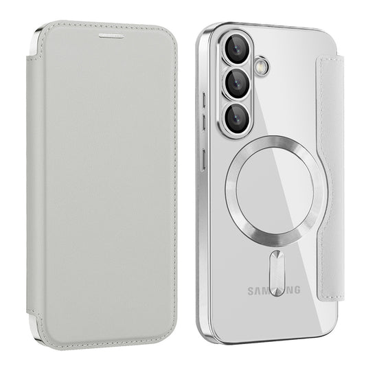 MagSafe tok Samsung Galaxy S25+ S936-hoz, Techsuit, SmartMag Book, Szürke