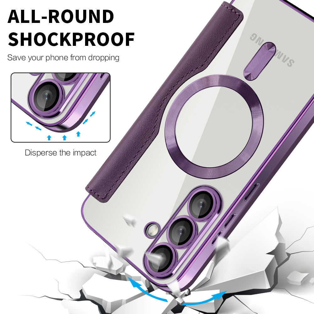 MagSafe tok Samsung Galaxy S25+ S936-hoz, Techsuit, SmartMag Book, Lila
