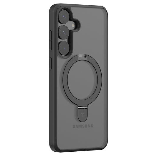 MagSafe tok Samsung Galaxy S25+ S936-hez, Torras, Ostand, Fekete