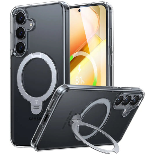 MagSafe tok Samsung Galaxy S25+ S936-hez, Torras, Ostand Spin, Átlátszó