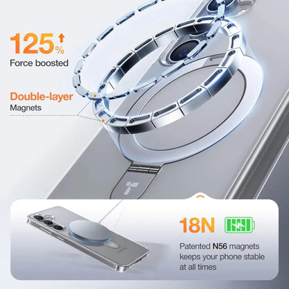 MagSafe tok Samsung Galaxy S25+ S936-hez, Torras, Ostand, Átlátszó