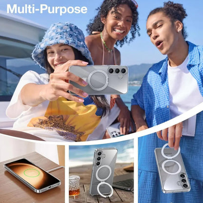 MagSafe tok Samsung Galaxy S25+ S936-hez, Torras, Ostand, Átlátszó