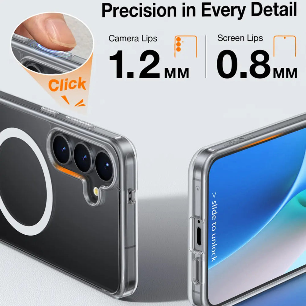 MagSafe tok Samsung Galaxy S25+ S936-hez, Torras, Pstand, Átlátszó