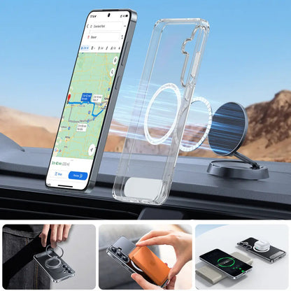 MagSafe tok Samsung Galaxy S25+ S936-hez, Torras, Pstand, Átlátszó