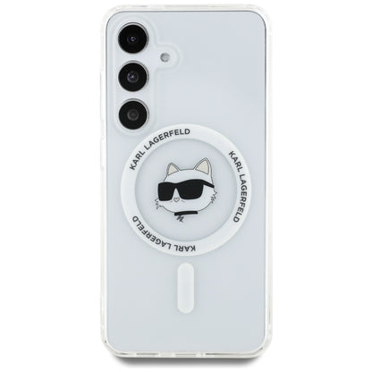 MagSafe tok Samsung Galaxy S25 S931-hez, Karl Lagerfeld, IML Choupette's Head, Fehér