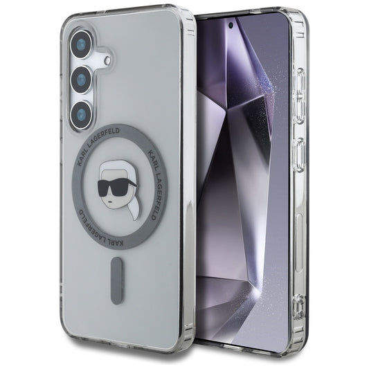 MagSafe tok Samsung Galaxy S25 S931-hez, Karl Lagerfeld, IML Karl's Head, Fekete