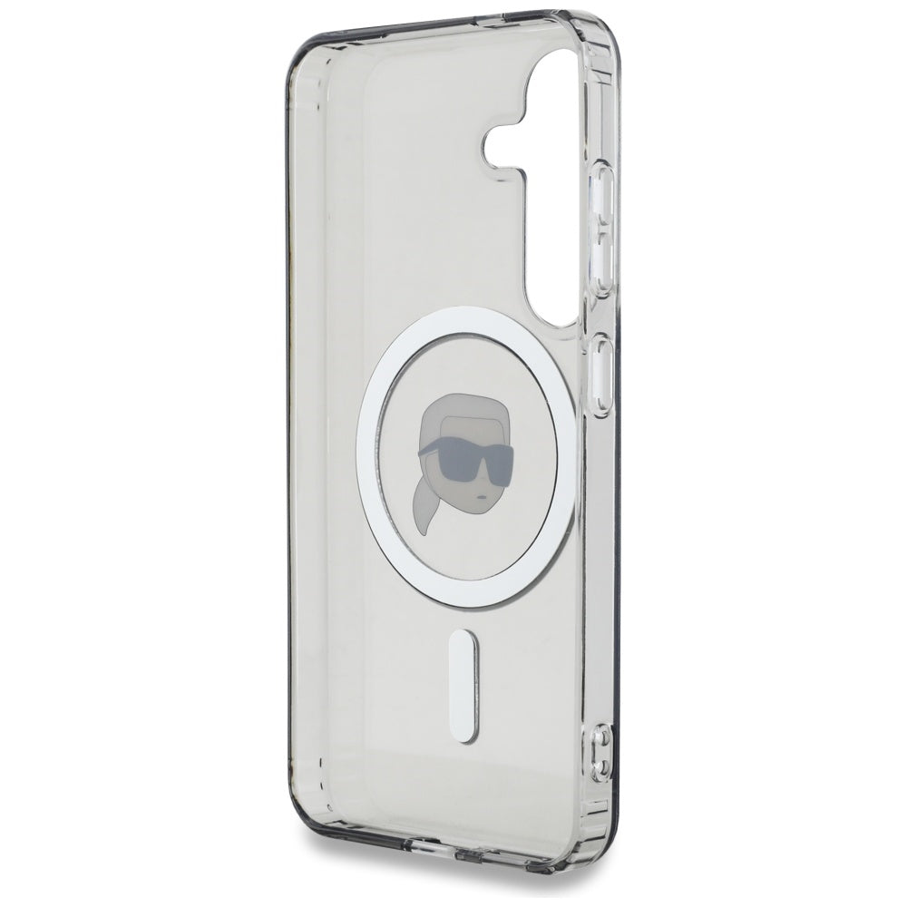 MagSafe tok Samsung Galaxy S25 S931-hez, Karl Lagerfeld, IML Karl's Head, Fekete