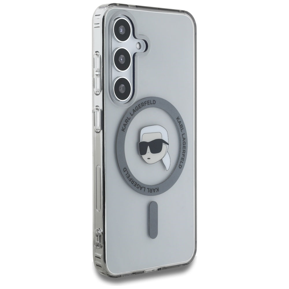 MagSafe tok Samsung Galaxy S25 S931-hez, Karl Lagerfeld, IML Karl's Head, Fekete