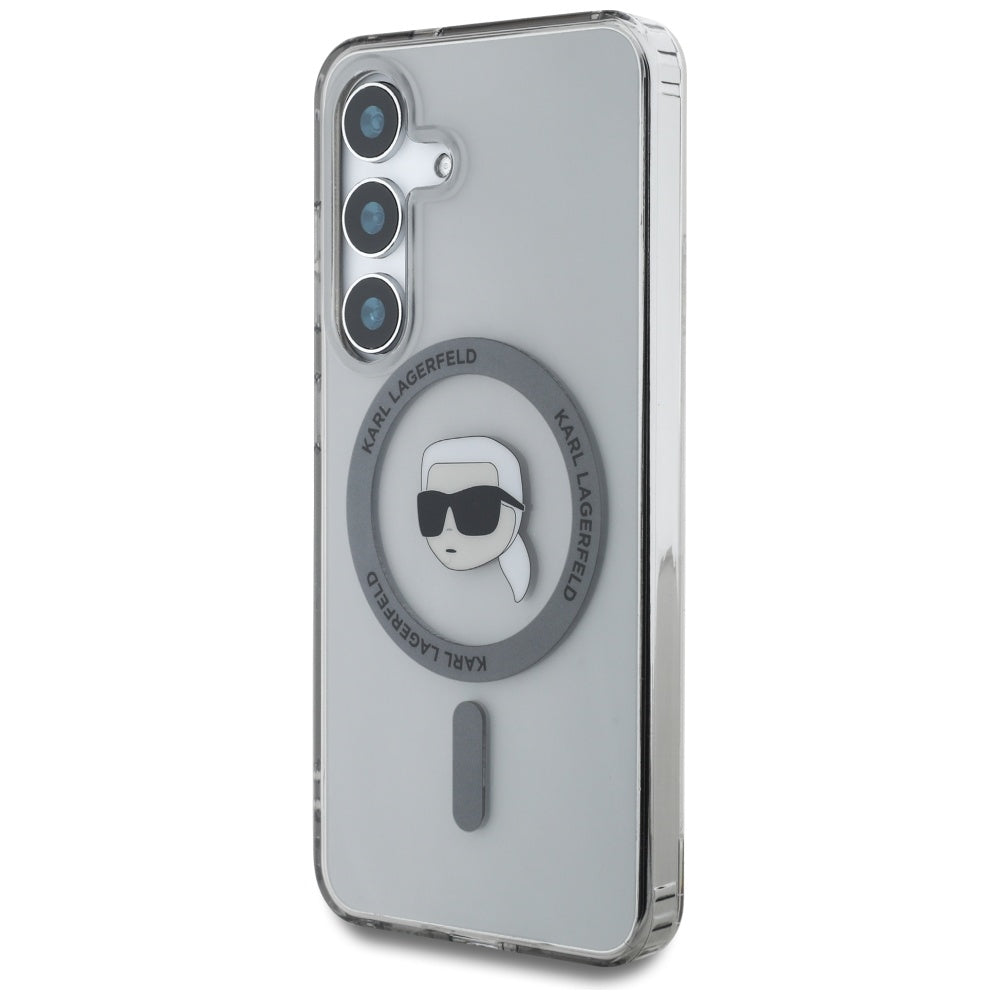 MagSafe tok Samsung Galaxy S25 S931-hez, Karl Lagerfeld, IML Karl's Head, Fekete