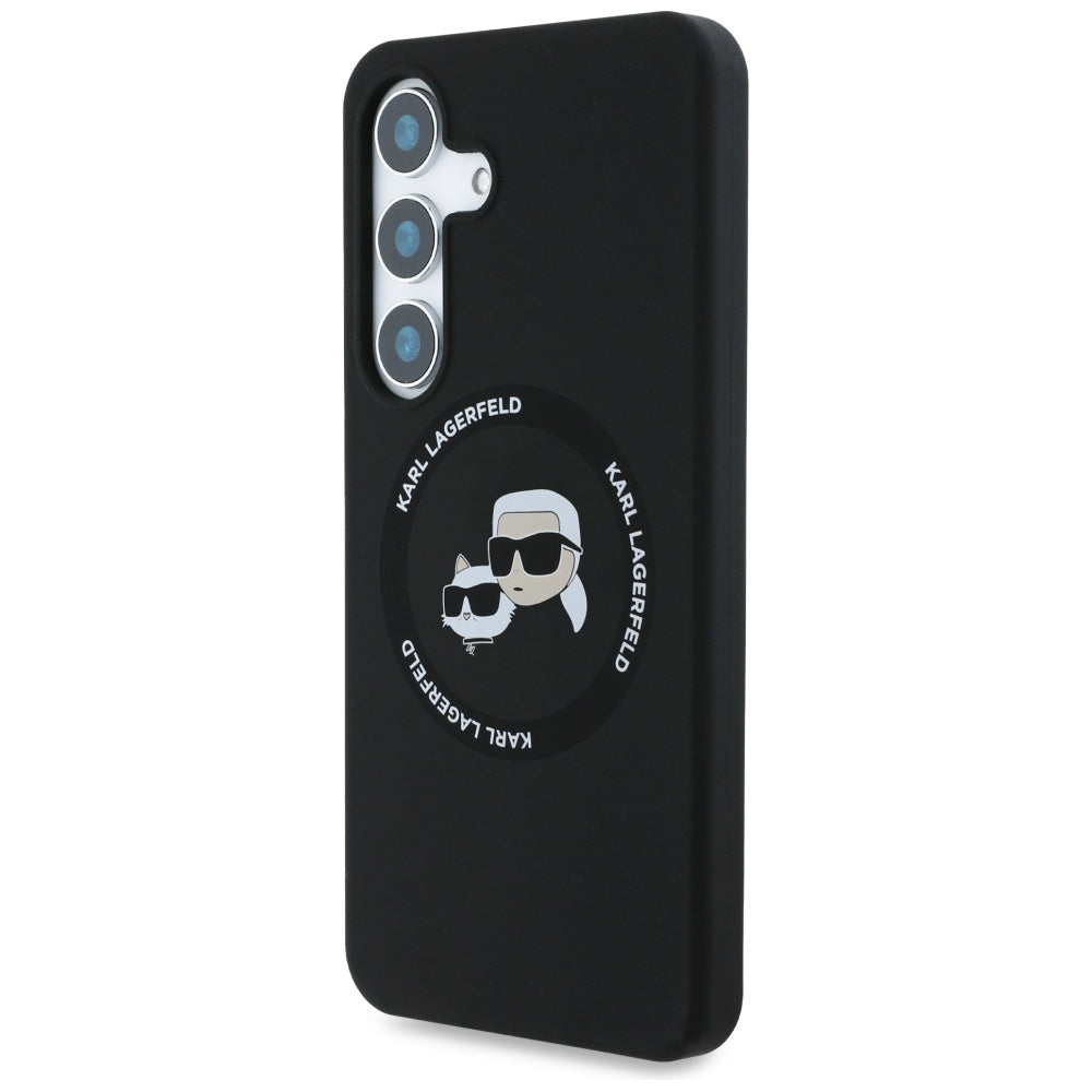 MagSafe tok Samsung Galaxy S25 S931-hez, Karl Lagerfeld, Silicone Double Heads, Fekete