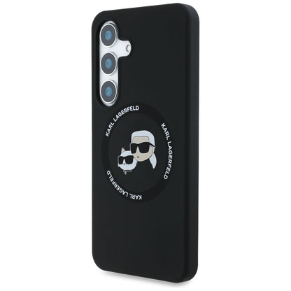 MagSafe tok Samsung Galaxy S25 S931-hez, Karl Lagerfeld, Silicone Double Heads, Fekete