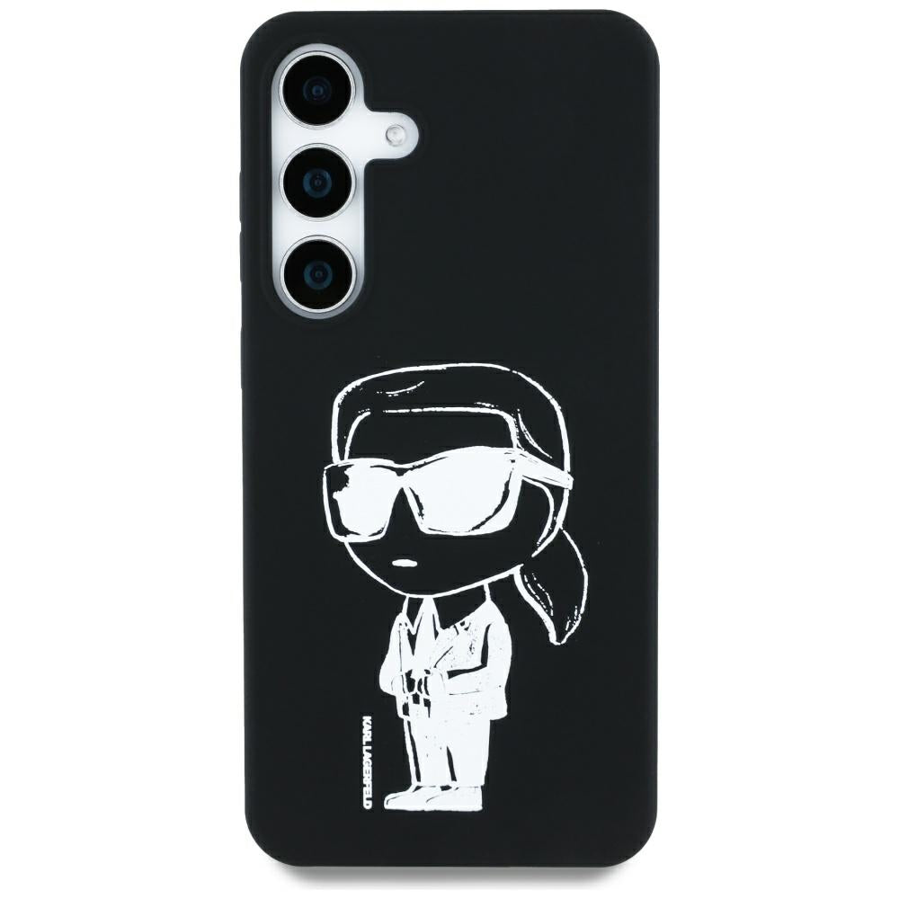 MagSafe tok Samsung Galaxy S25 S931-hez, Karl Lagerfeld, Graffiti szilikon, Fekete
