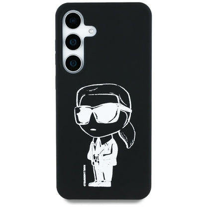 MagSafe tok Samsung Galaxy S25 S931-hez, Karl Lagerfeld, Graffiti szilikon, Fekete