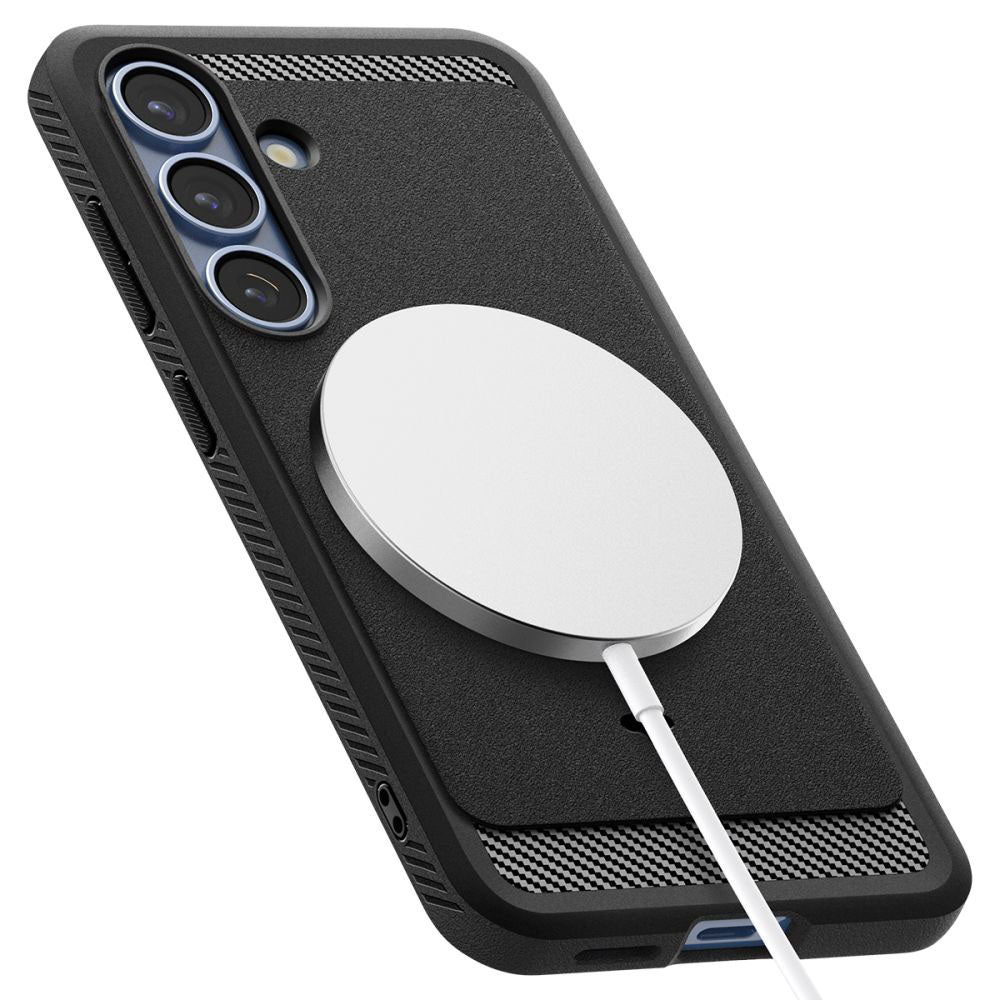 MagSafe Case for Samsung Galaxy S25 S931, Spigen, Rugged Armor, Matte Black ACS08998