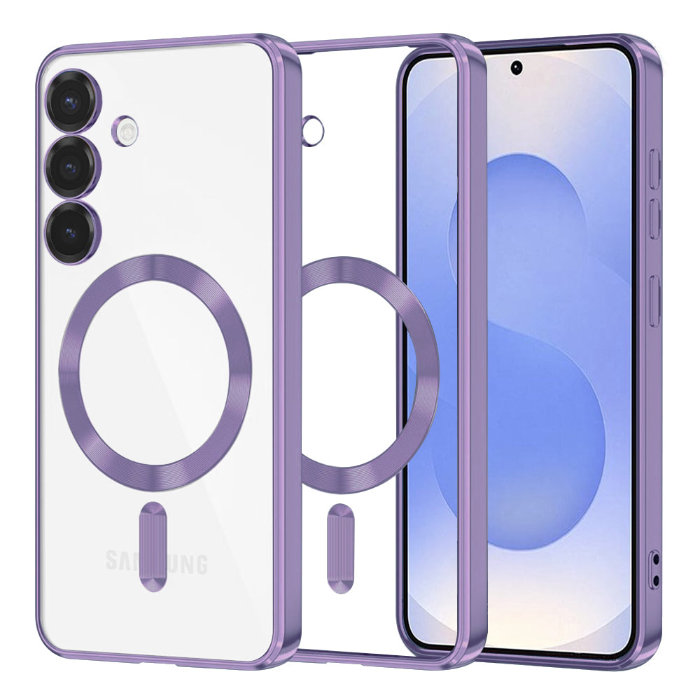 MagSafe Case for Samsung Galaxy S25 S931, Techsuit, Luxury Crystal, Light Purple