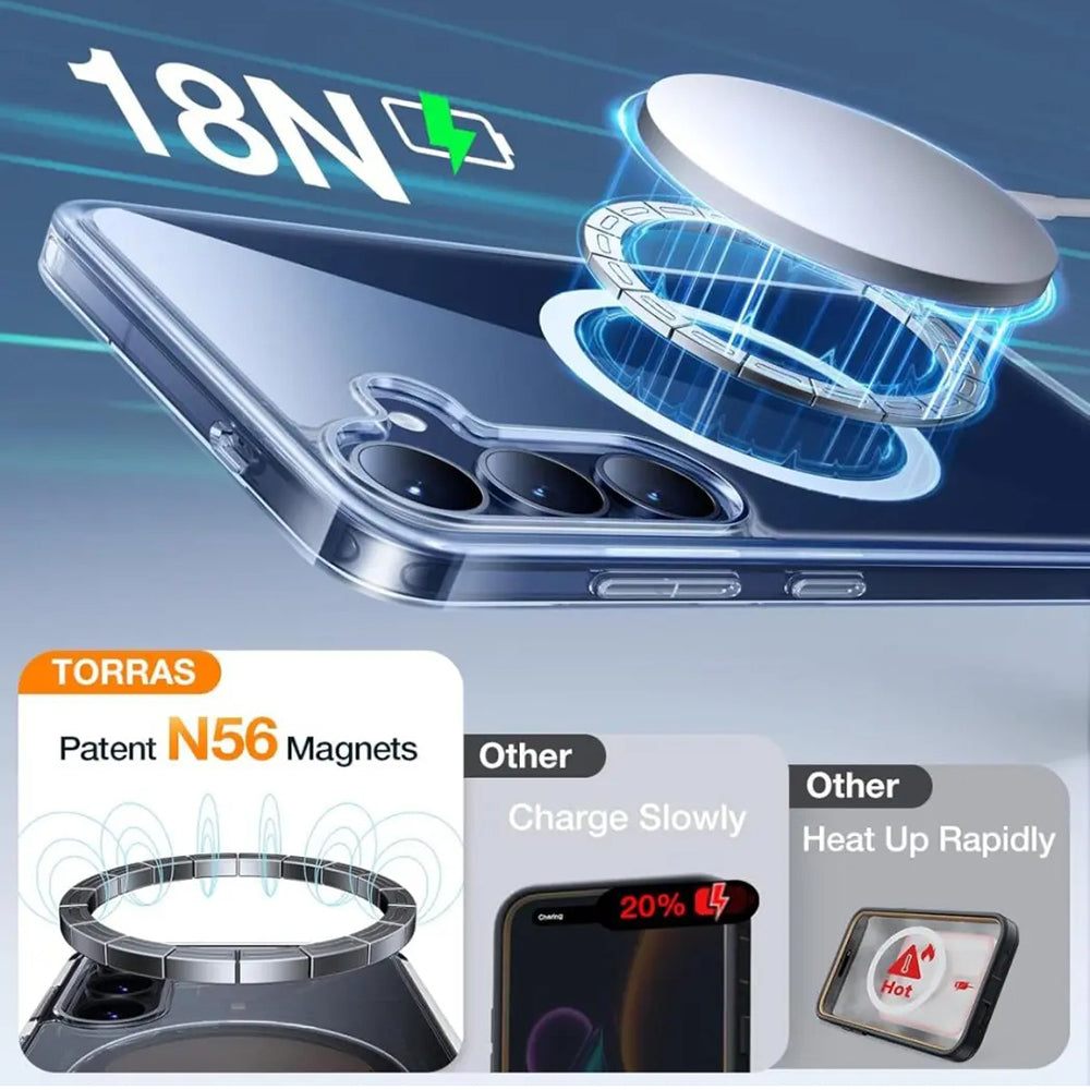 MagSafe tok Samsung Galaxy S25 S931-hez, Torras, Guardian, Fekete