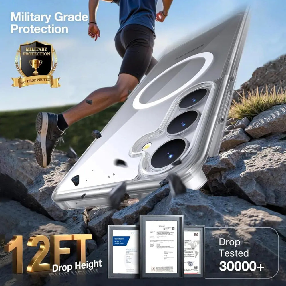 MagSafe tok Samsung Galaxy S25 S931-hez, Torras, Guardian, Fekete