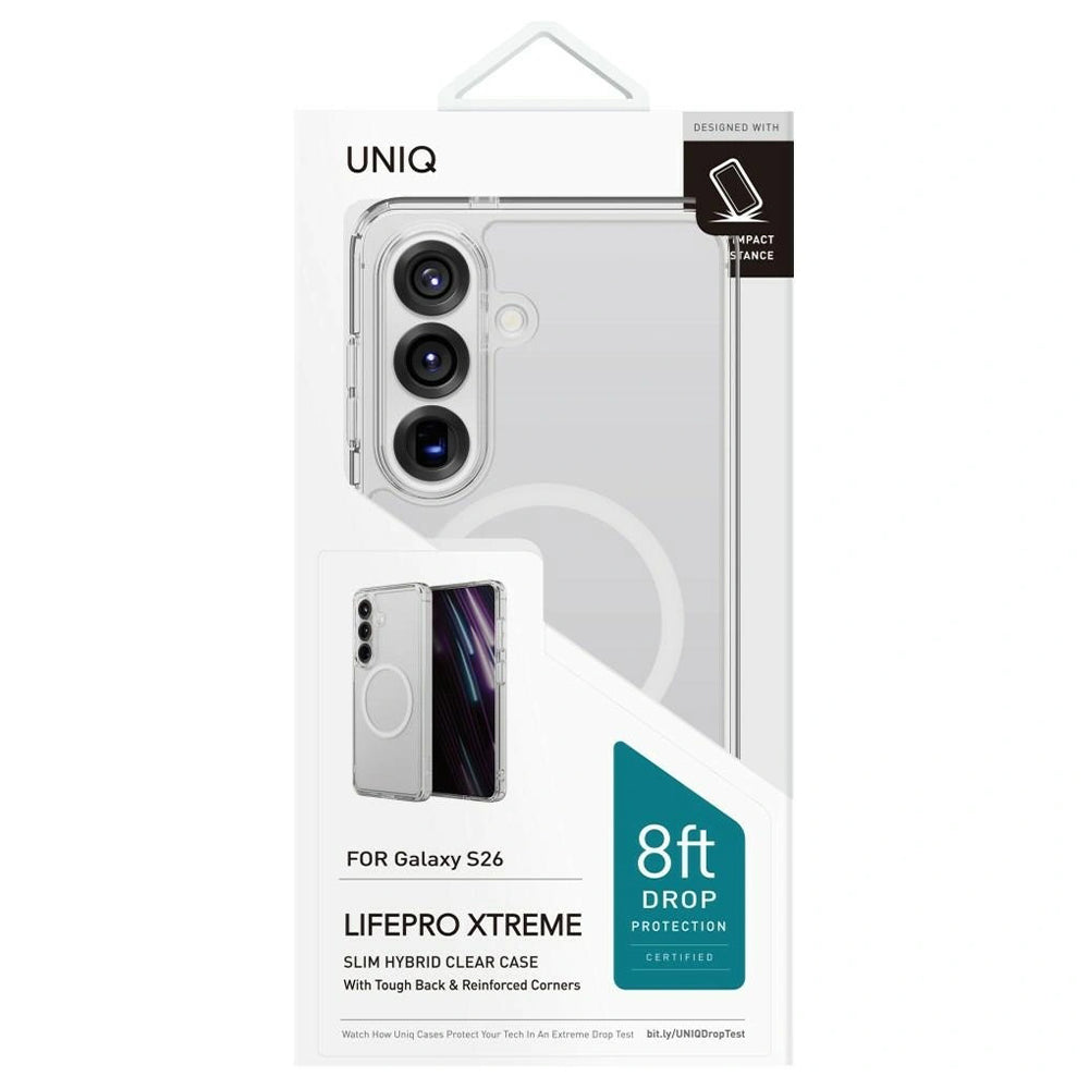 MagSafe tok Samsung Galaxy S25 S931-hez, UNIQ, LifePro Xtreme MagClick, Átlátszó
