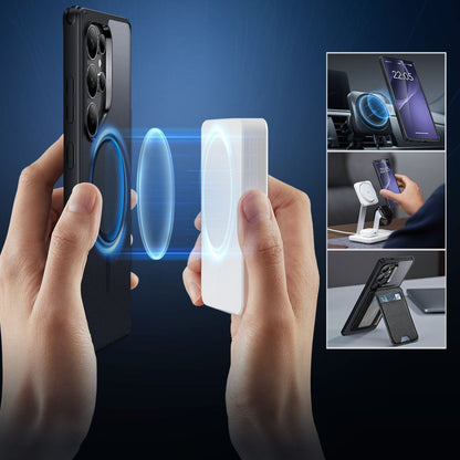 MagSafe tok Samsung Galaxy S25 Ultra S938-hez, ESR, Classic Hybrid, Szatén Fekete
