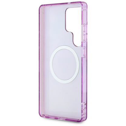 MagSafe tok Samsung Galaxy S25 Ultra S938-hez, Guess, IML Metal Glitter Flowers Triangle, Lila