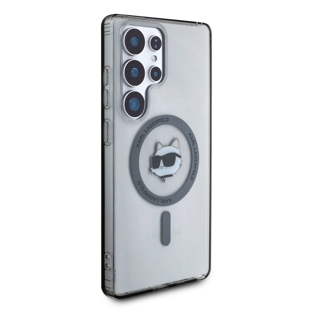 MagSafe tok Samsung Galaxy S25 Ultra S938-hez, Karl Lagerfeld, IML Choupette's Head, Fekete