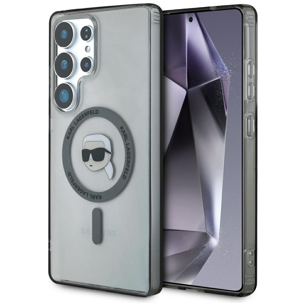 MagSafe tok Samsung Galaxy S25 Ultra S938-hez, Karl Lagerfeld, IML Karl's Head, Fekete