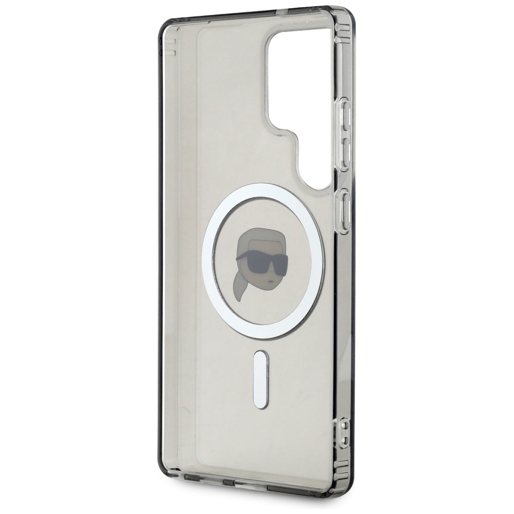 MagSafe tok Samsung Galaxy S25 Ultra S938-hez, Karl Lagerfeld, IML Karl's Head, Fekete