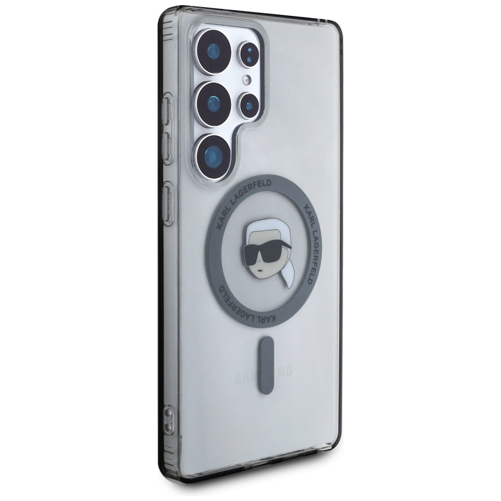 MagSafe tok Samsung Galaxy S25 Ultra S938-hez, Karl Lagerfeld, IML Karl's Head, Fekete